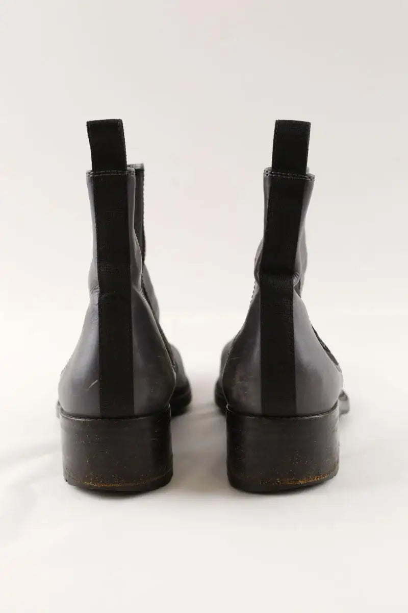 Bottes Chanel Gris en Cuir