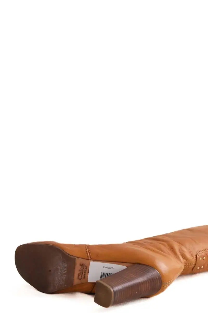 Bottes Chloé Beige en Cuir