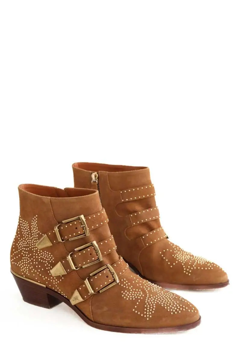 Bottes Chloé Camel en Daim