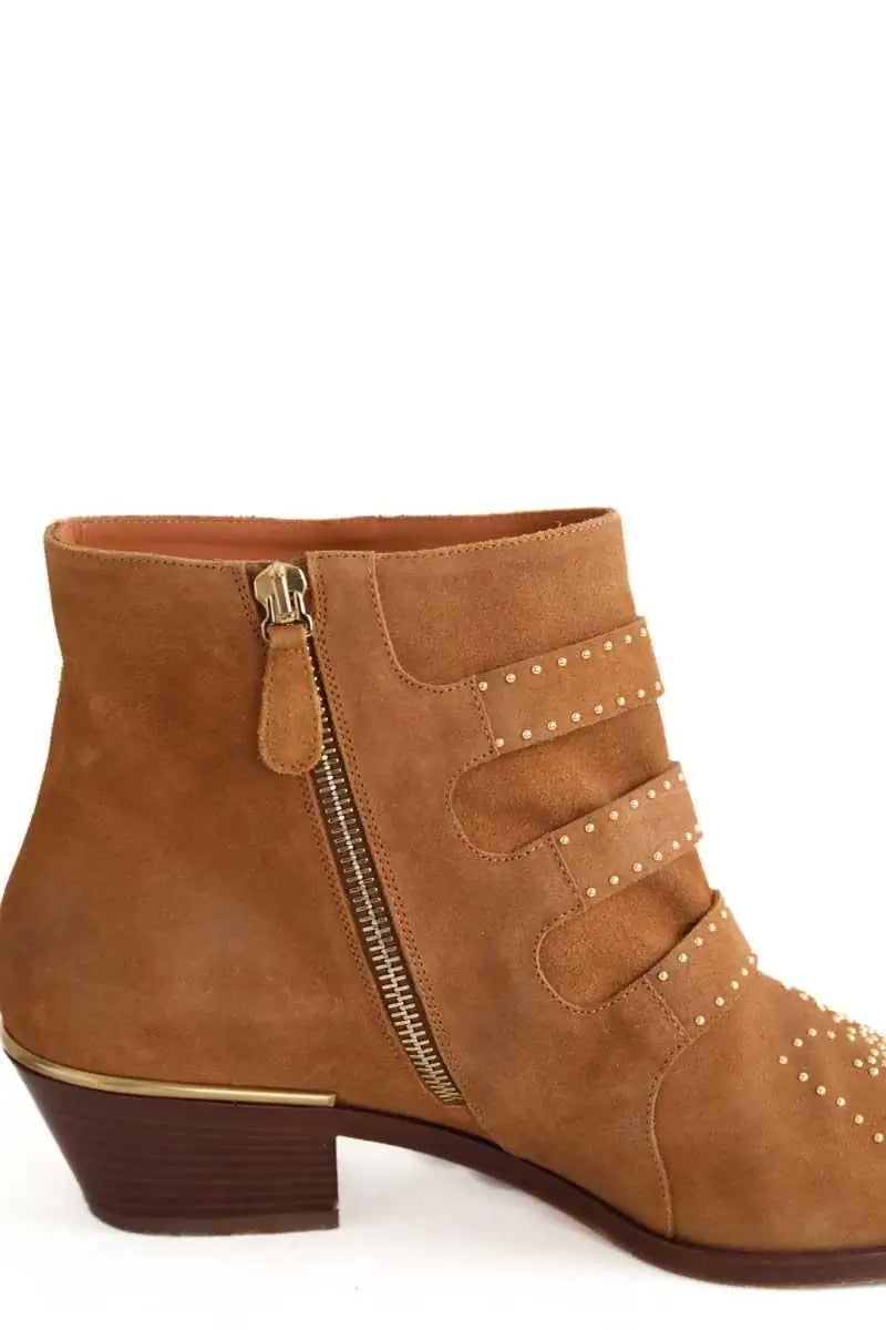 Bottes Chloé Camel en Daim