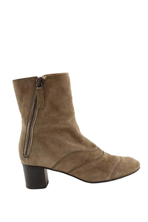 Bottes Chloé Gris en Daim, taille 40 - Seconde Main