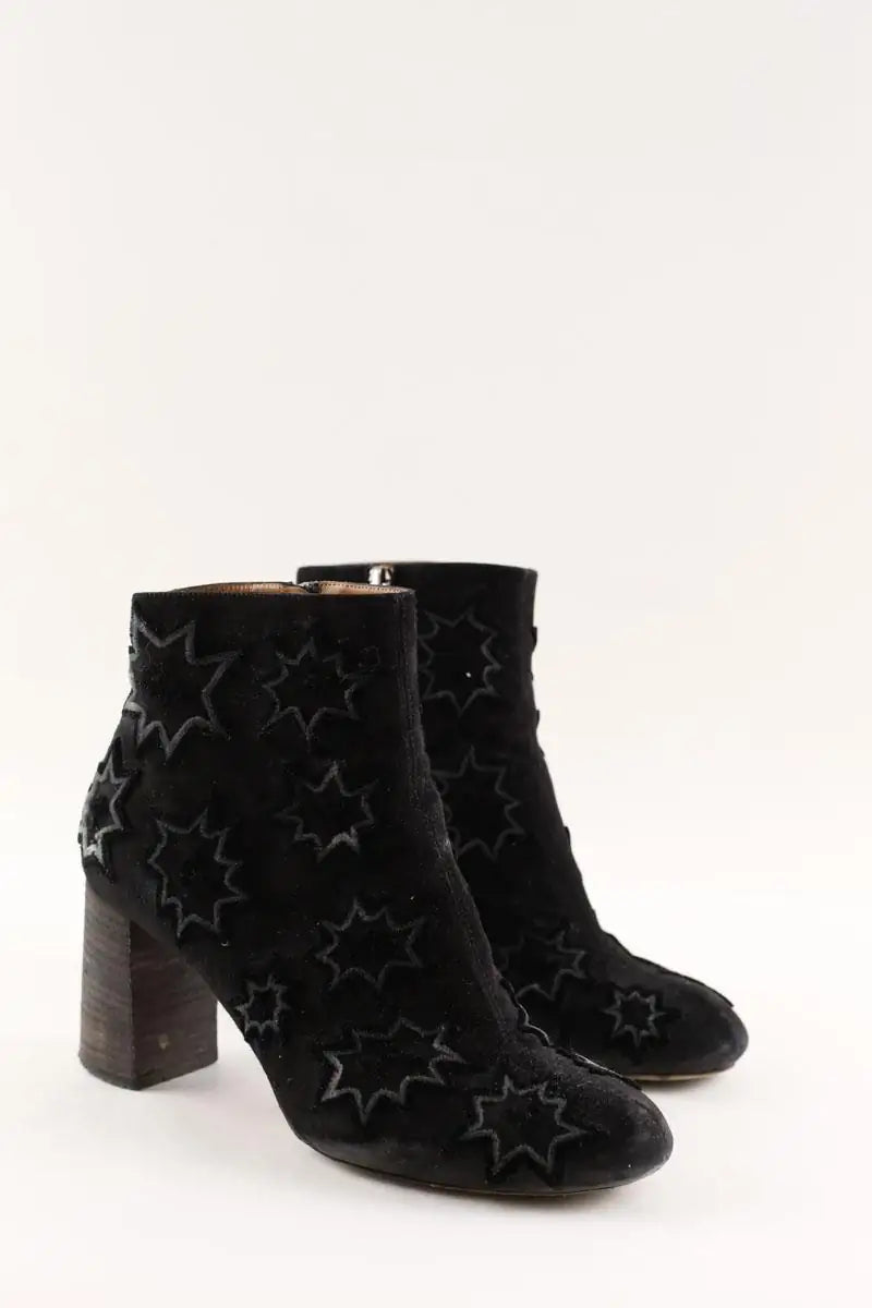 Bottes Chloé Noir en Daim