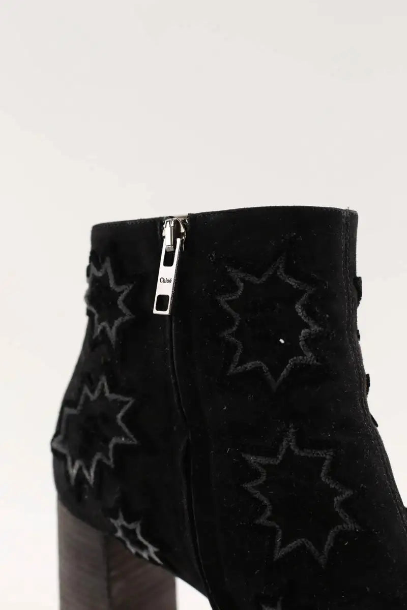 Bottes Chloé Noir en Daim