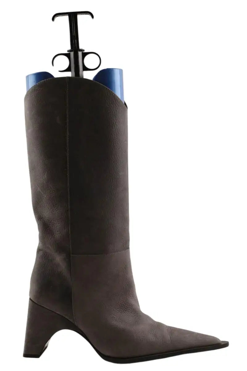 Bottes Coperni Bottes cowboy bridge Gris en Cuir, taille 37 - Seconde Main