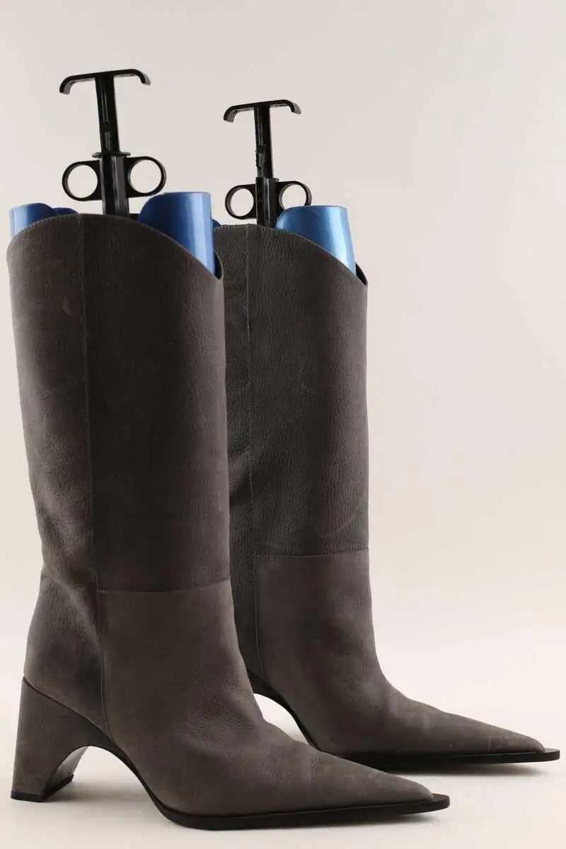 Bottes Coperni Bottes cowboy bridge Gris en Cuir