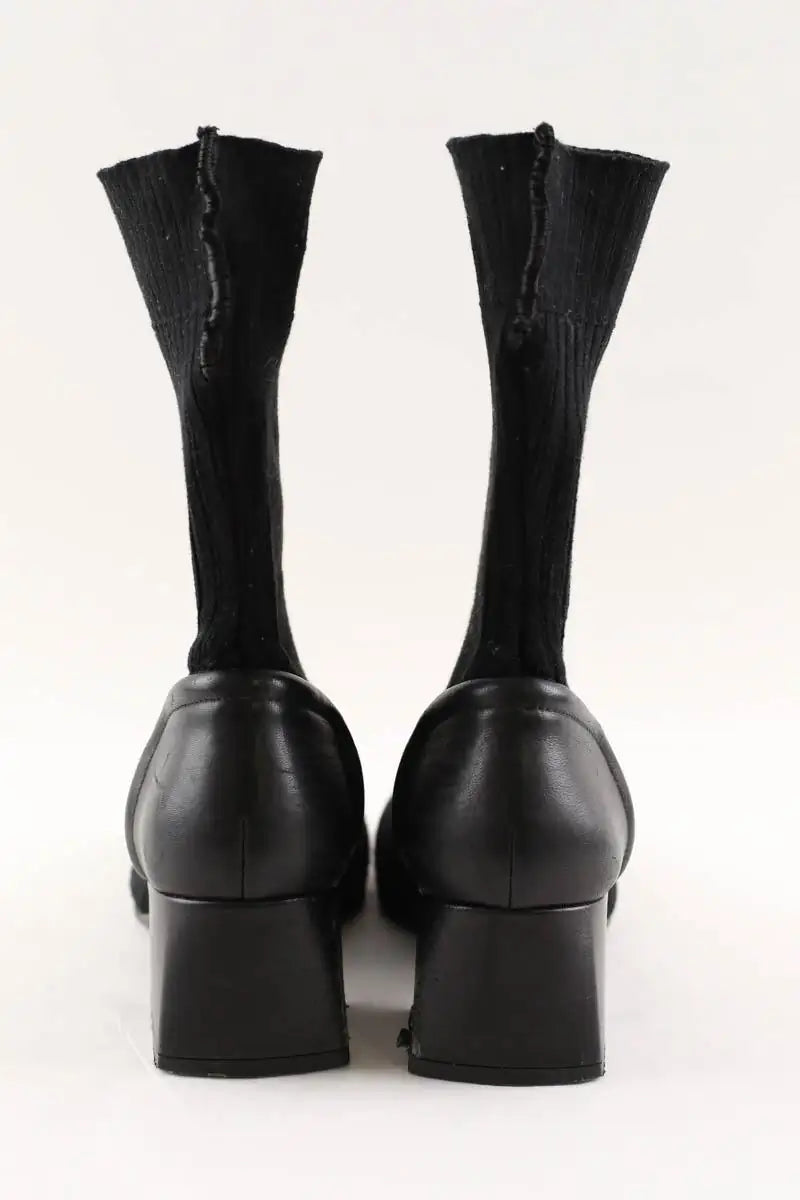 Bottes Courrèges Noir en Cuir