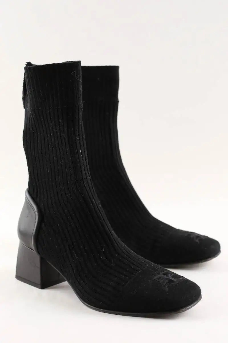 Bottes Courrèges Noir en Cuir