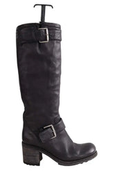 Bottes de motard Free Lance Noir en Cuir, taille 37 - Seconde Main