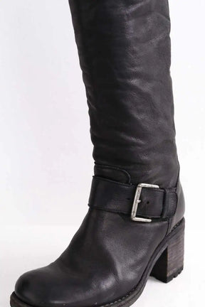 Bottes de motard Free Lance Noir en Cuir