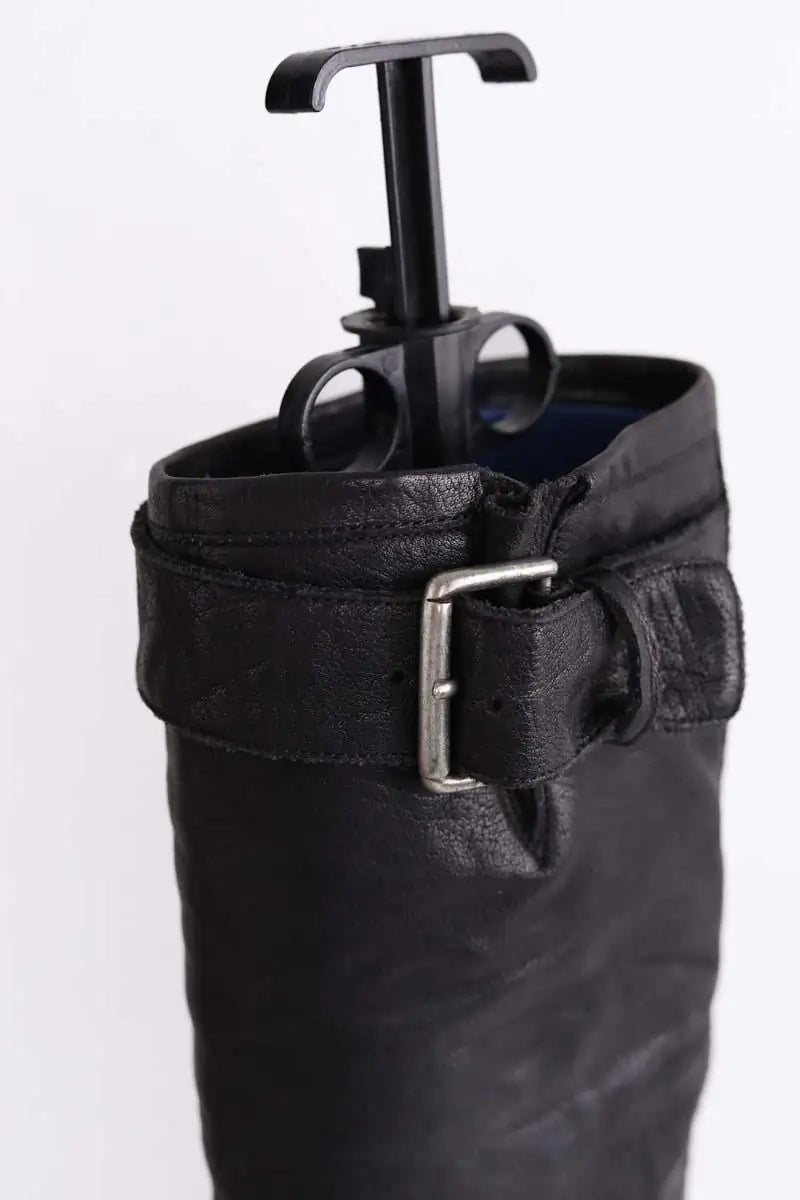 Bottes de motard Free Lance Noir en Cuir