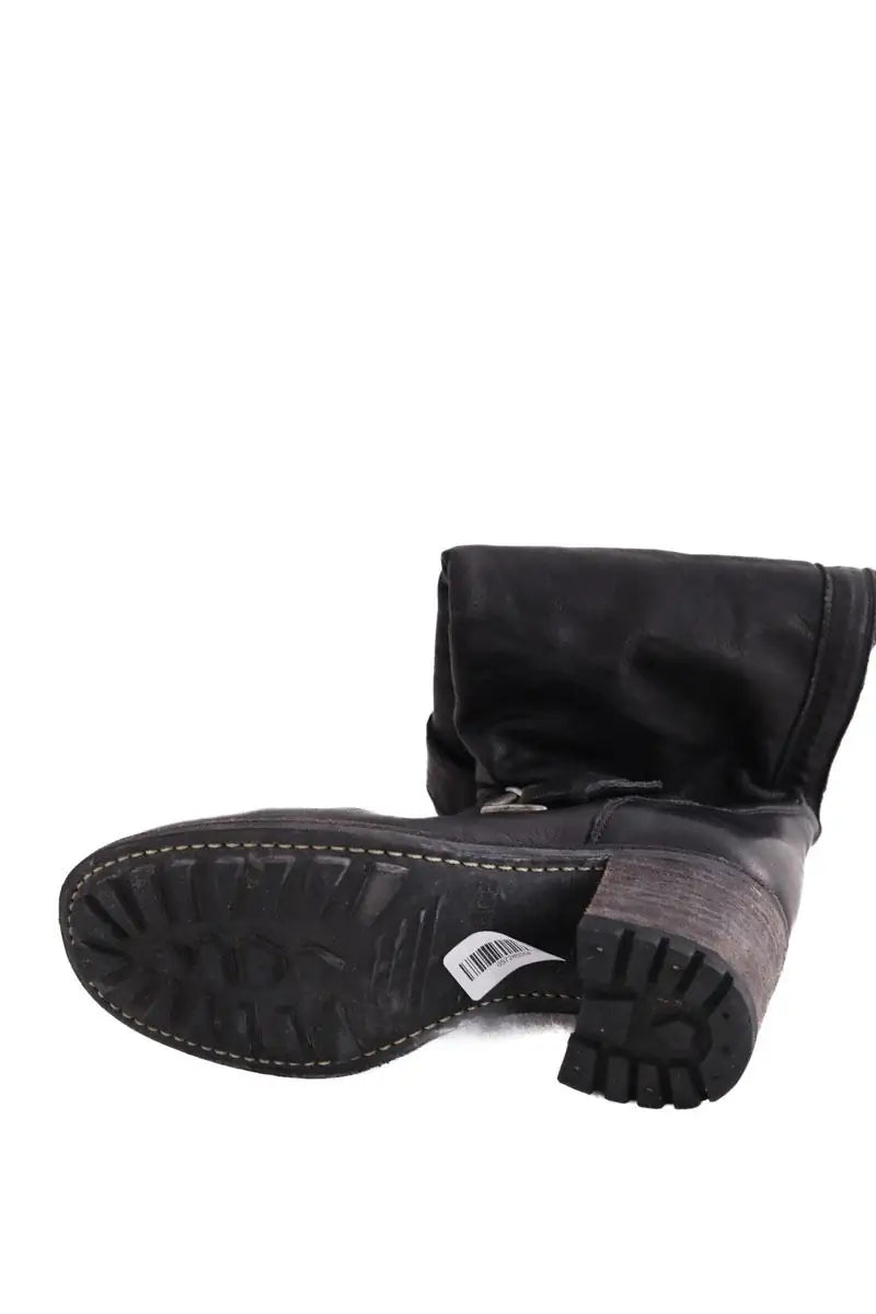 Bottes de motard Free Lance Noir en Cuir
