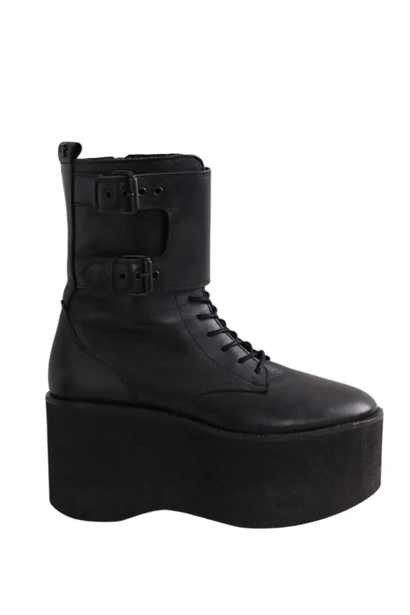 Bottes de motard The Kooples Noir en Cuir, taille 38 - Seconde Main