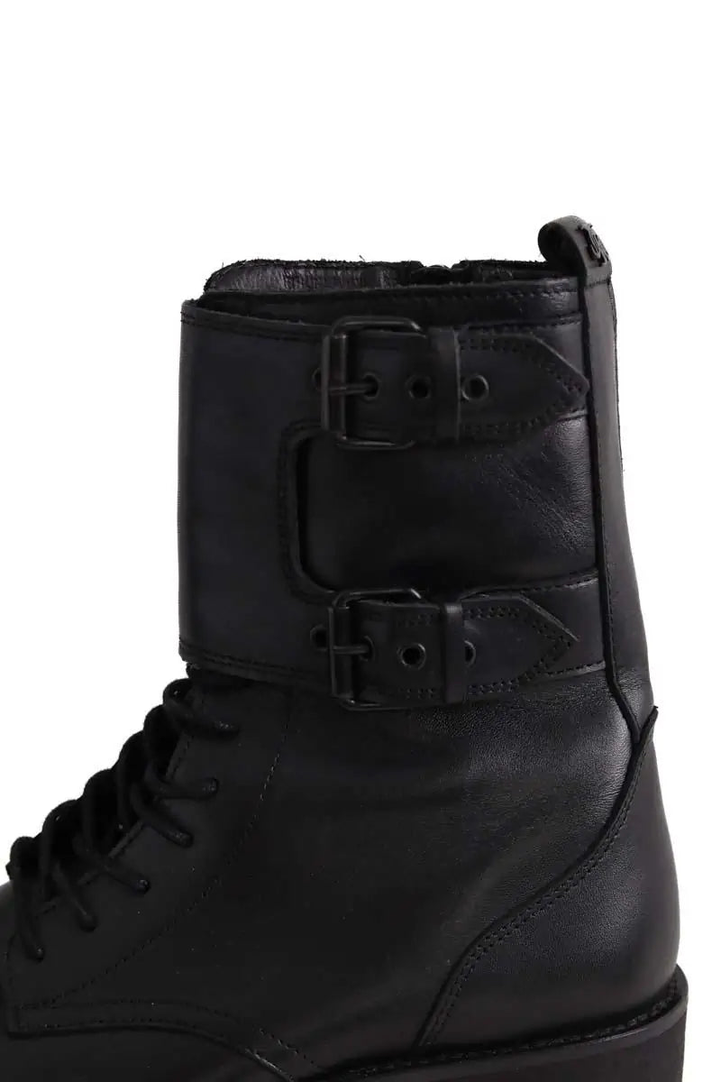 Bottes de motard The Kooples Noir en Cuir