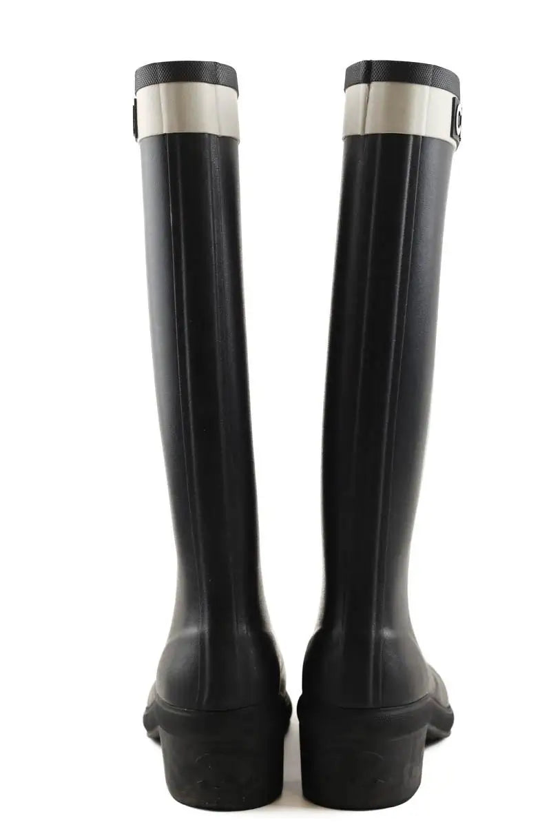 Bottes de pluie Chanel Noir en Tissu
