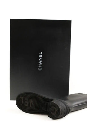 Bottes de pluie Chanel Noir en Tissu