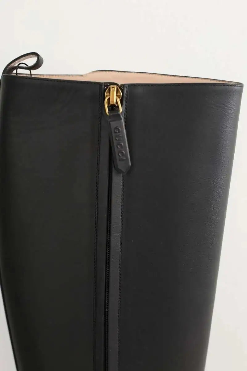 Bottes d'équitation Gucci Noir en Cuir