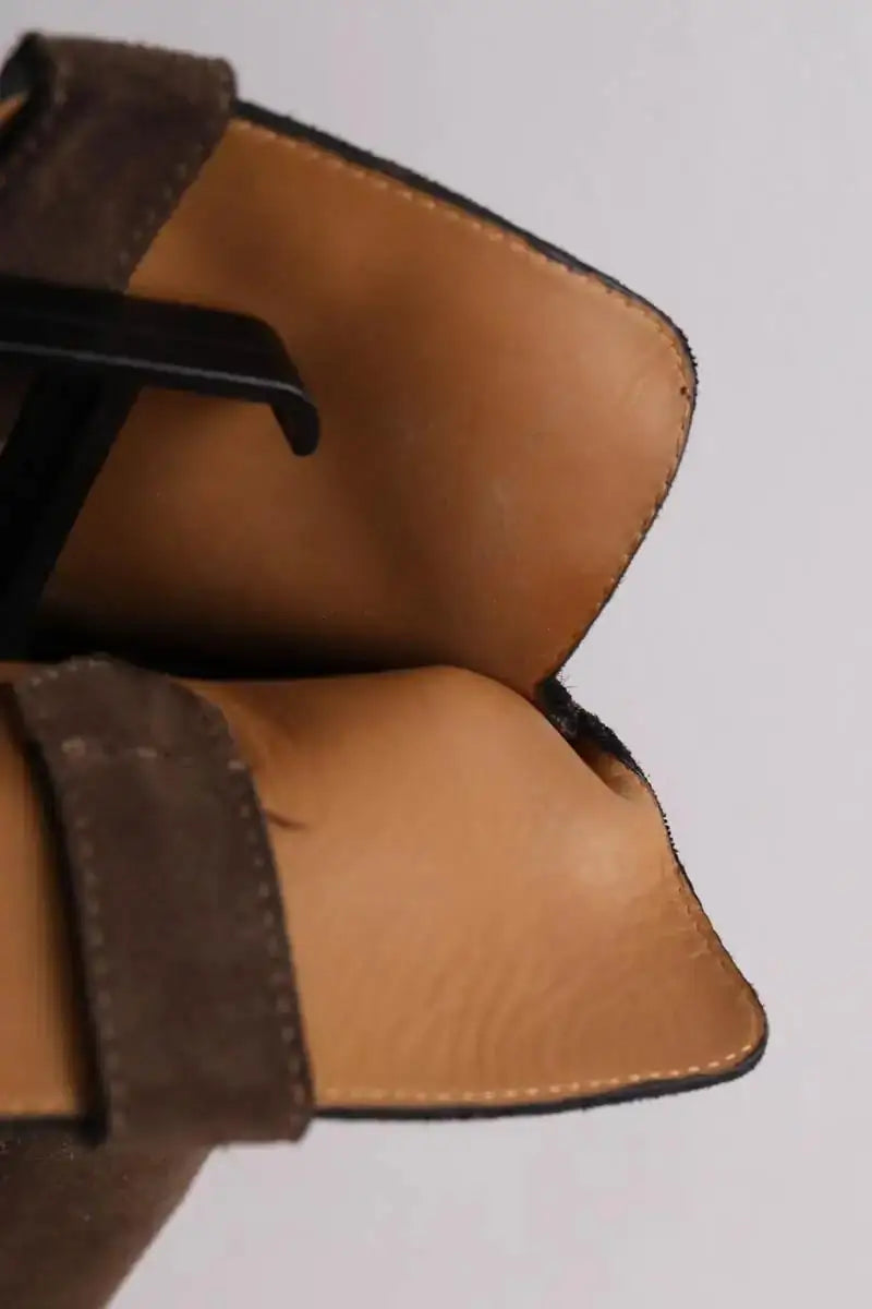Bottes d'équitation Laurence Bras Marron en Cuir