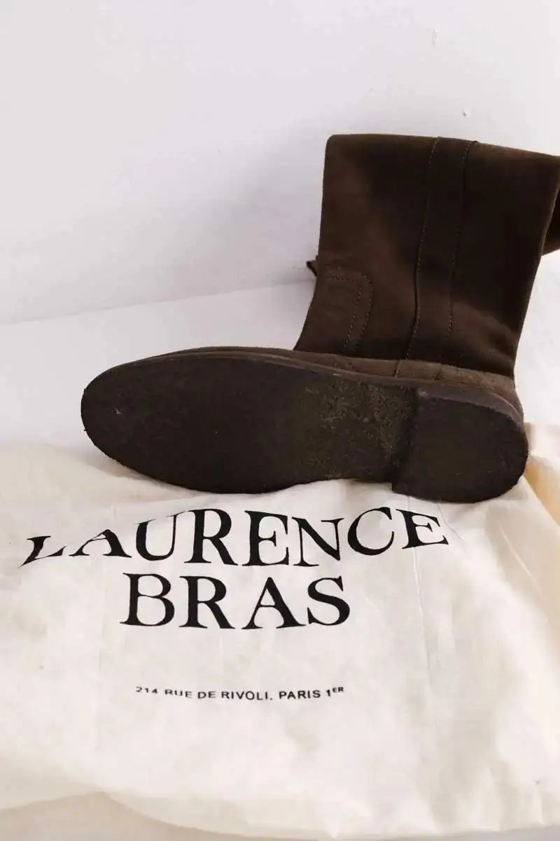Bottes d'équitation Laurence Bras Marron en Cuir