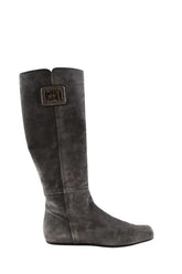 Bottes d'équitation Roger Vivier Gris en Daim, taille 39 - Seconde Main