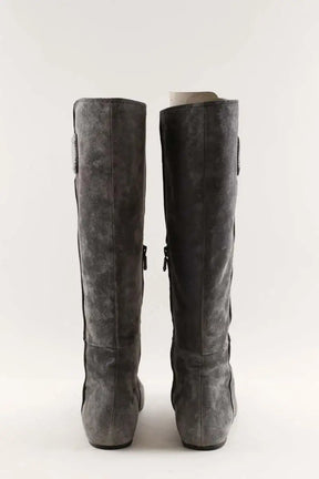 Bottes d'équitation Roger Vivier Gris en Daim