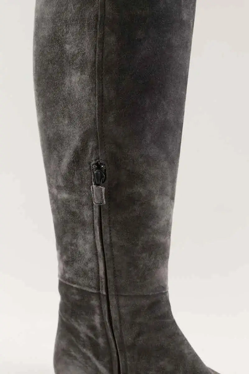 Bottes d'équitation Roger Vivier Gris en Daim