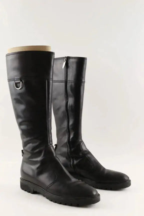 Bottes d'équitation Sergio Rossi Noir en Cuir