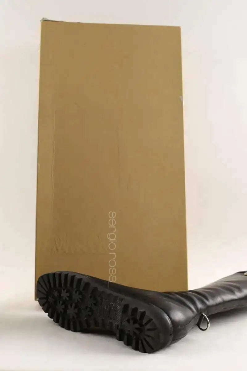 Bottes d'équitation Sergio Rossi Noir en Cuir