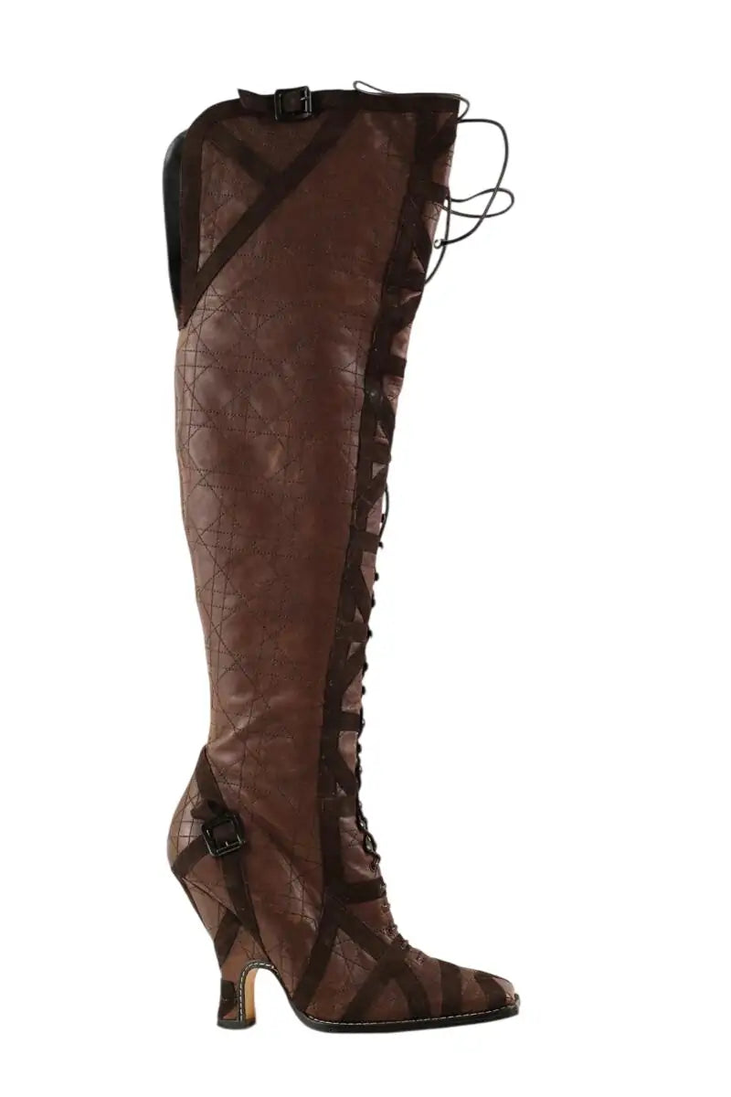 Bottes Dior Marron en Cuir, taille 39 - Seconde Main