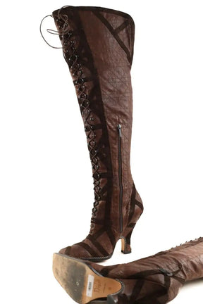 Bottes Dior Marron en Cuir