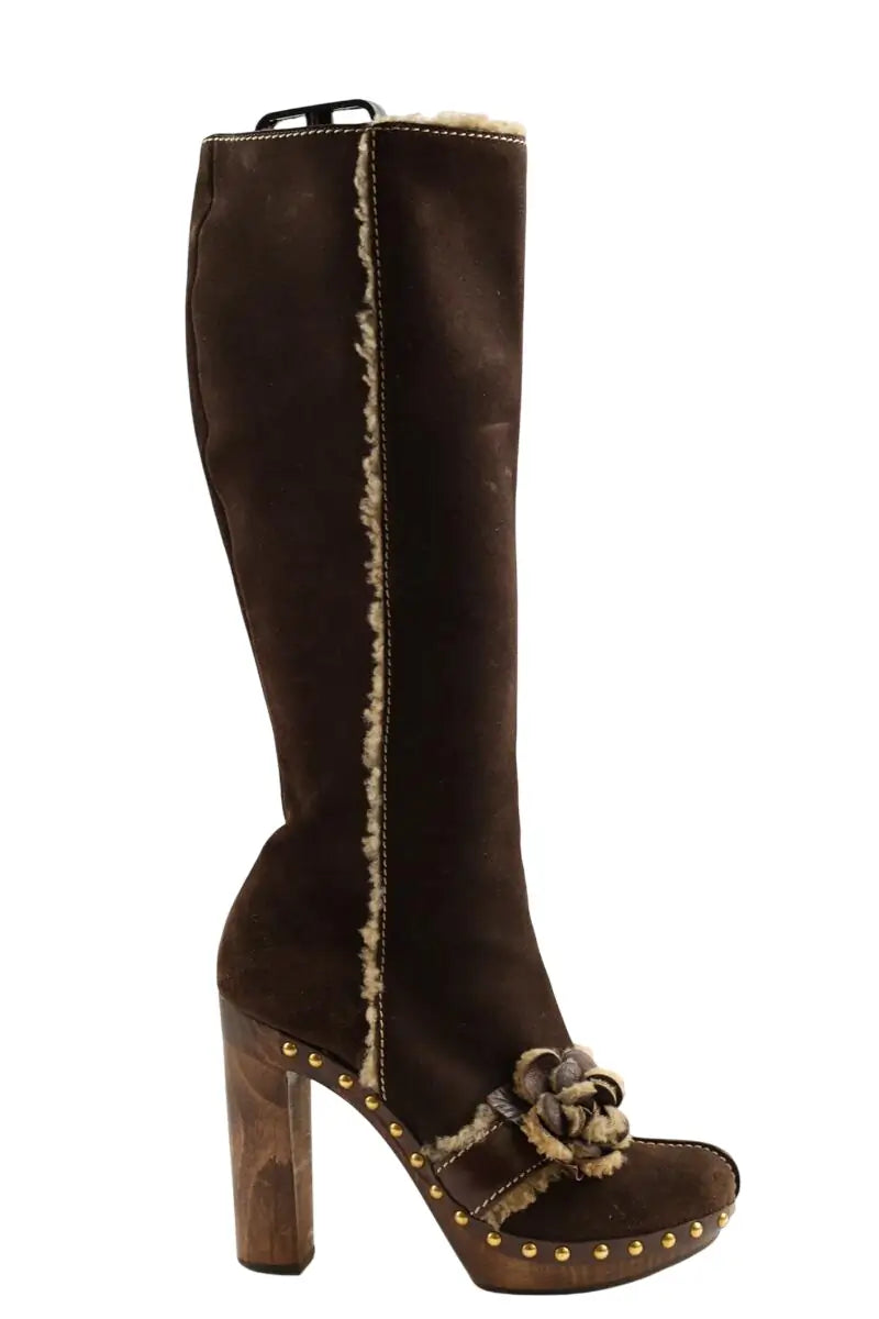 Bottes Dolce & Gabbana Marron en Daim, taille 39 - Seconde Main