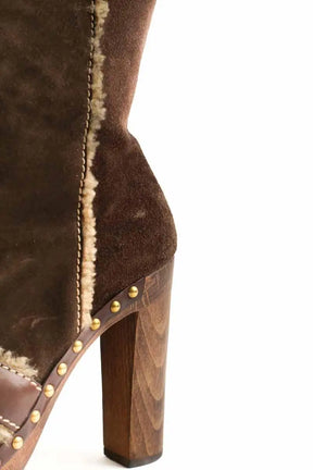Bottes Dolce & Gabbana Marron en Daim