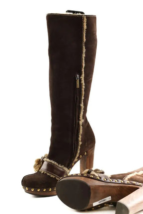 Bottes Dolce & Gabbana Marron en Daim