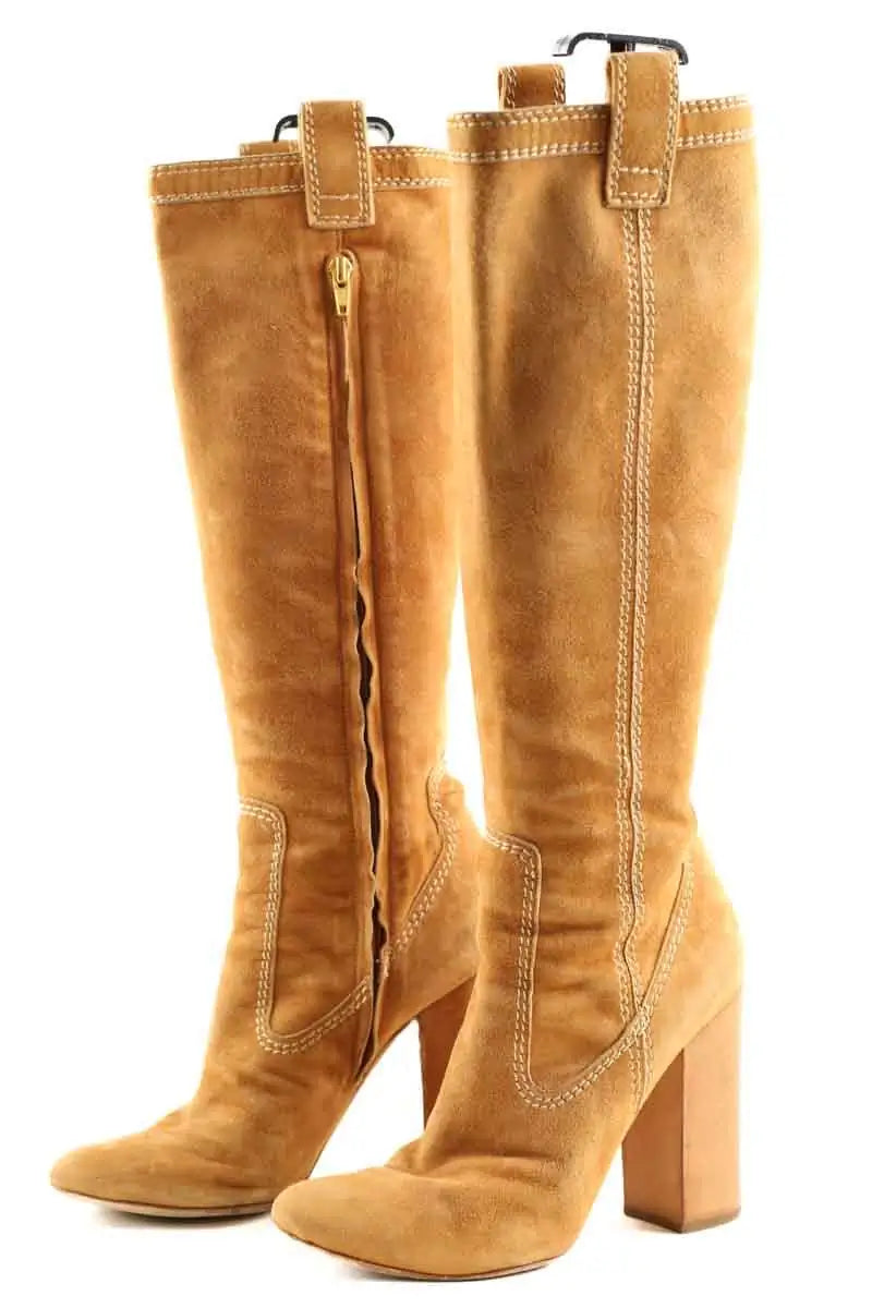 Bottes Dsquared2 Camel en Daim