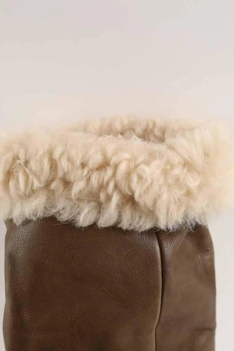 Bottes fourées Isabel Marant Marron en Cuir