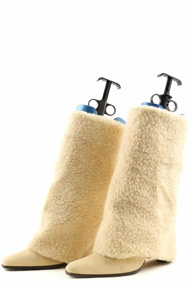Bottes fourées Ralph Lauren Beige en Fausse fourrure
