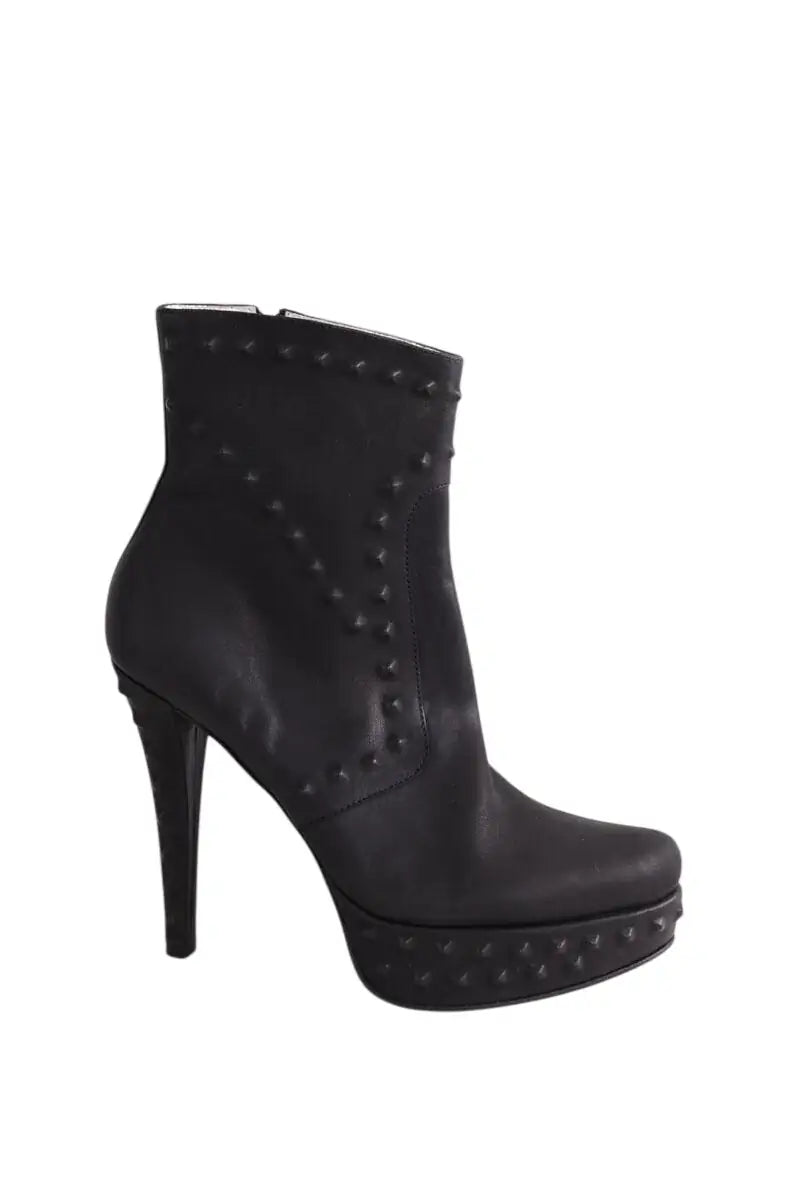 Bottes Free Lance Noir en Cuir, taille 38 - Seconde Main
