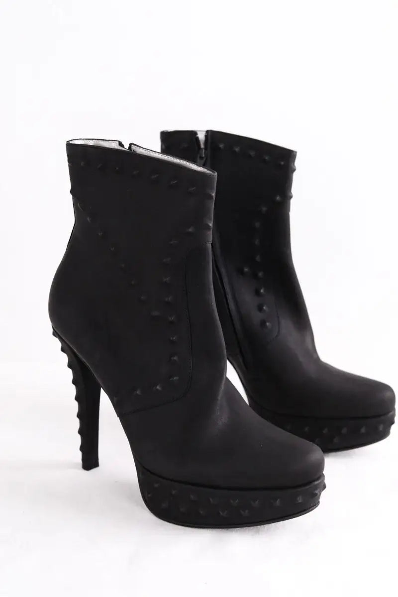 Bottes Free Lance Noir en Cuir