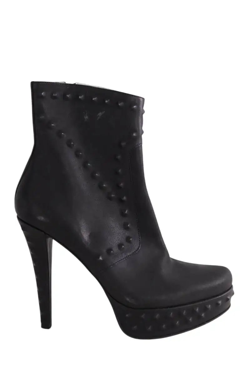 Bottes Free Lance Noir en Cuir, taille 38 - Seconde Main