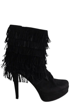 Bottes Free Lance Noir en Daim, taille 39 - Seconde Main