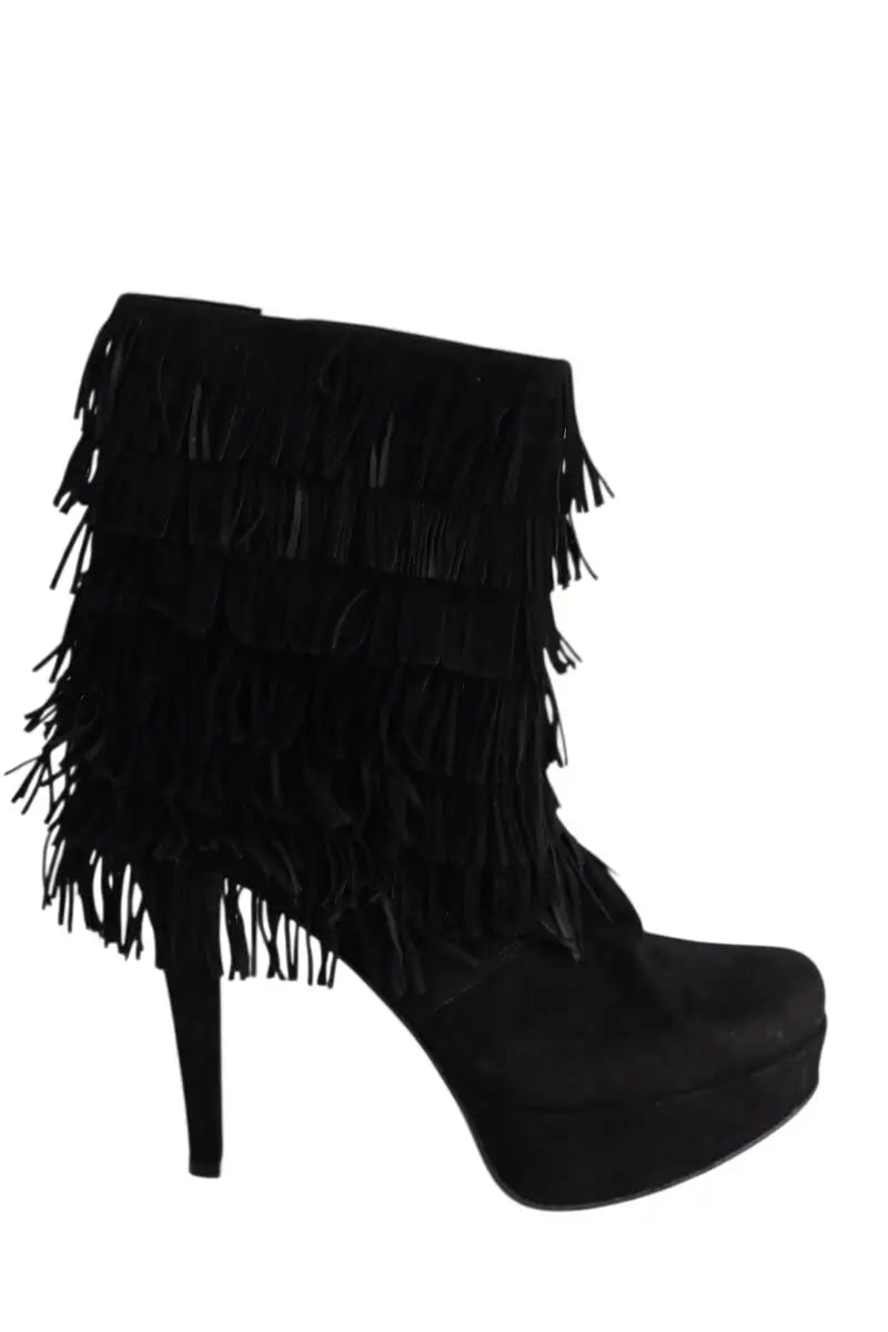 Bottes Free Lance Noir en Daim, taille 39 - Seconde Main