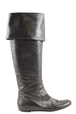 Bottes Gianfranco Ferré Noir en Cuir, taille 39 - Seconde Main
