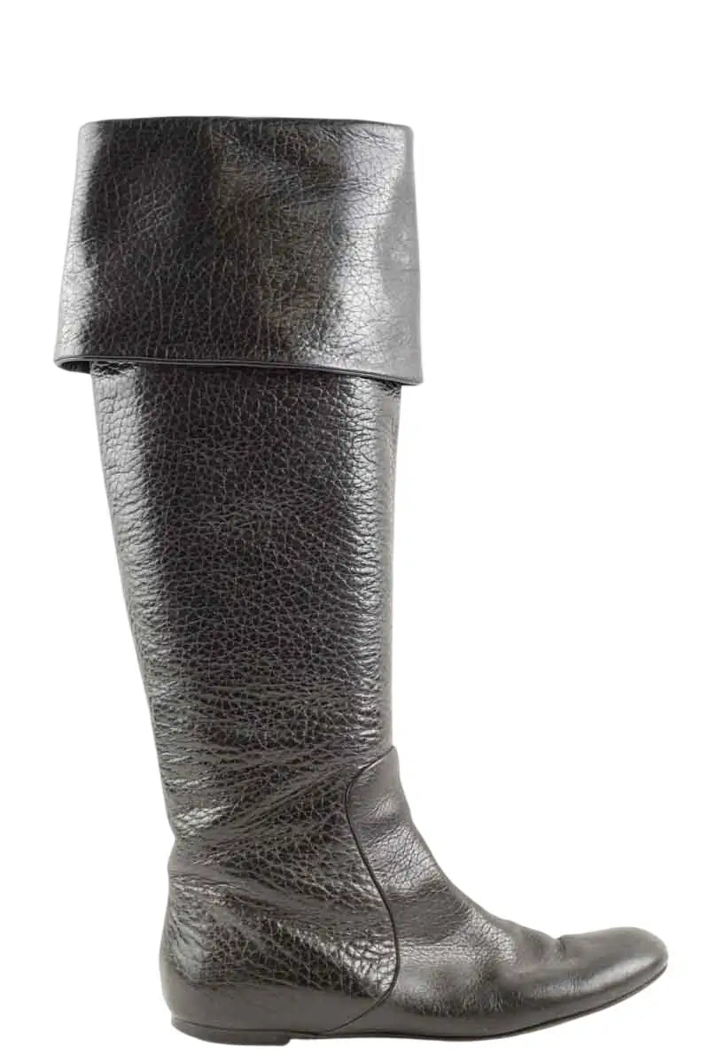 Bottes Gianfranco Ferré Noir en Cuir, taille 39 - Seconde Main
