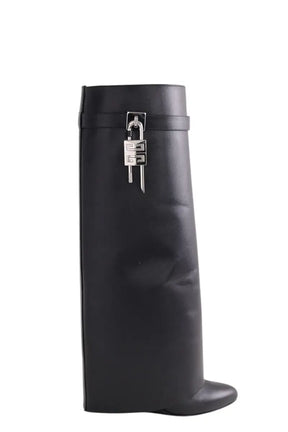 Bottes Givenchy shark lock pant boots Noir en Cuir, taille 39 - Seconde Main