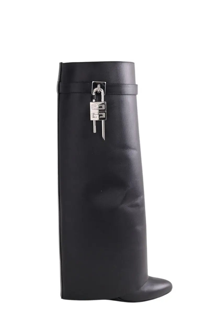 Bottes Givenchy shark lock pant boots Noir en Cuir, taille 39 - Seconde Main
