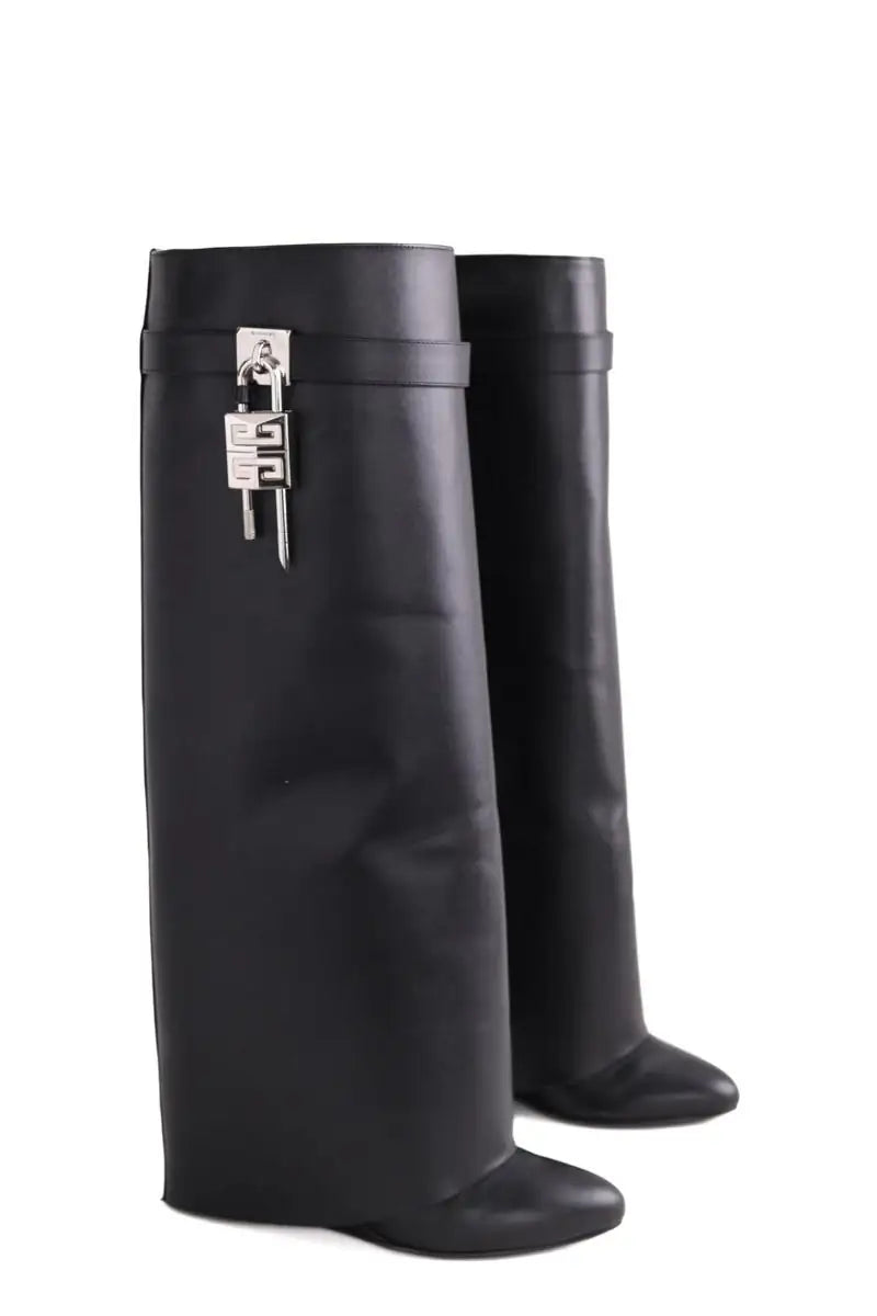 Bottes Givenchy shark lock pant boots Noir en Cuir