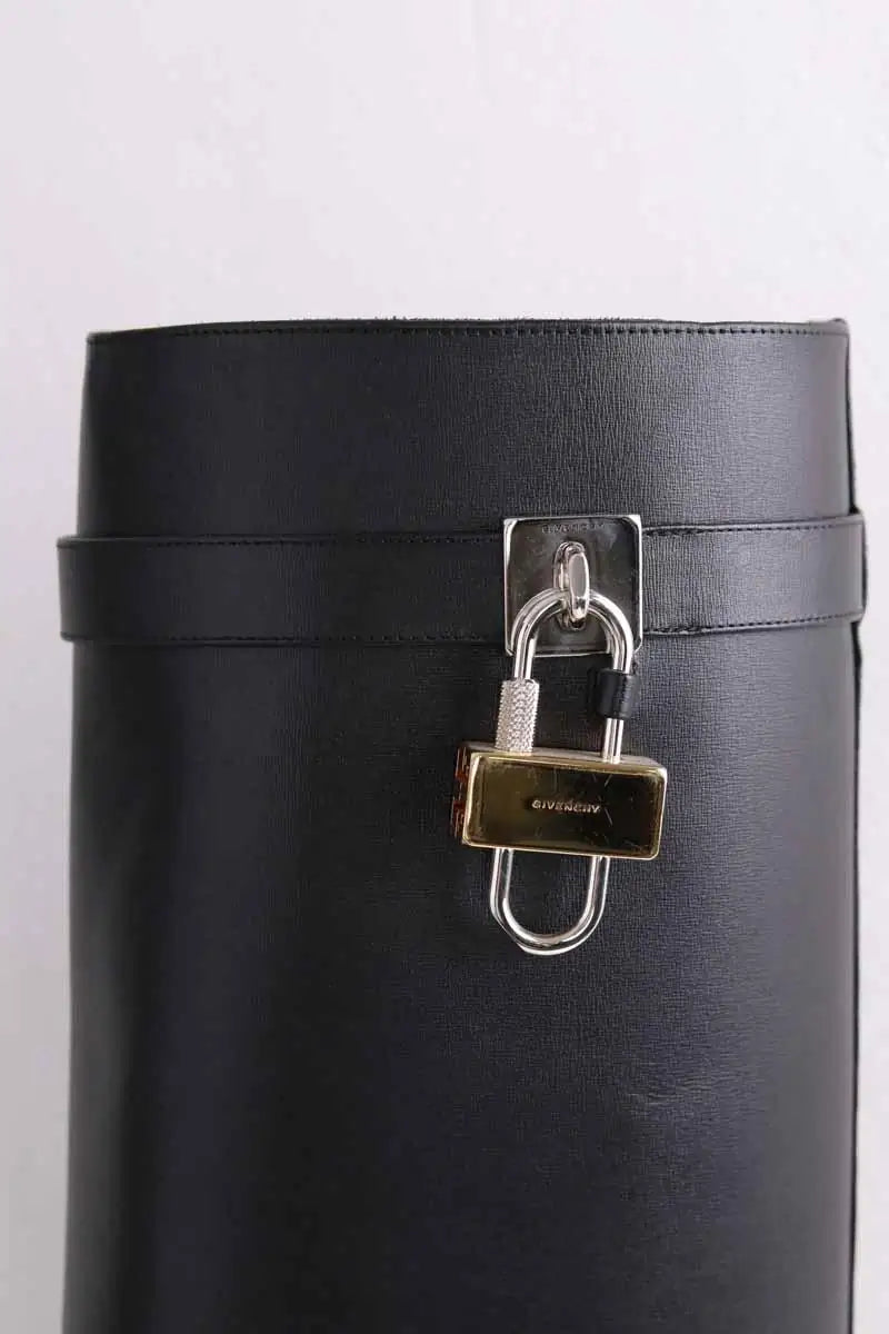 Bottes Givenchy shark lock pant boots Noir en Cuir