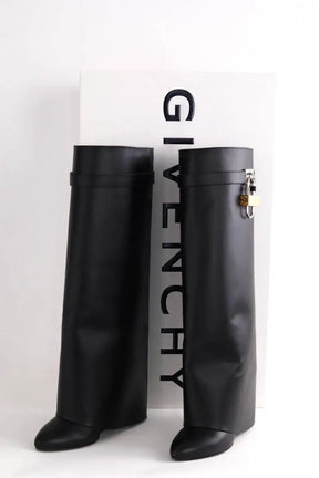 Bottes Givenchy shark lock pant boots Noir en Cuir