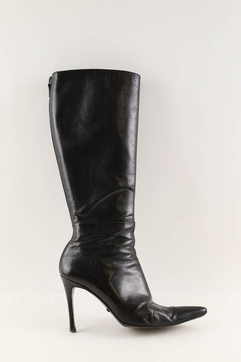 Bottes Gucci Noir en Cuir, taille 39 - Seconde Main