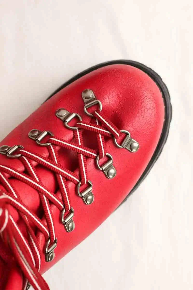 Bottes Gucci Rouge en Cuir