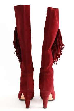 Bottes hautes Jérôme Dreyfuss Rouge en Daim